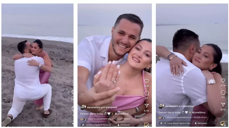 بأجواء رومانسية.. حبيب ابنة عاصي الحلاني يتقدم لخطبتها 