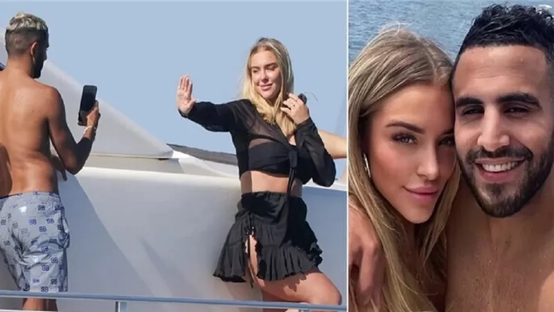 زوجة رياض محرز تتصدر التريند بملابس جزائرية في زفافهما