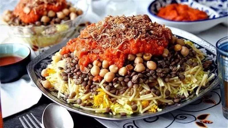 طريقة عمل الكشري مثل المحلات
