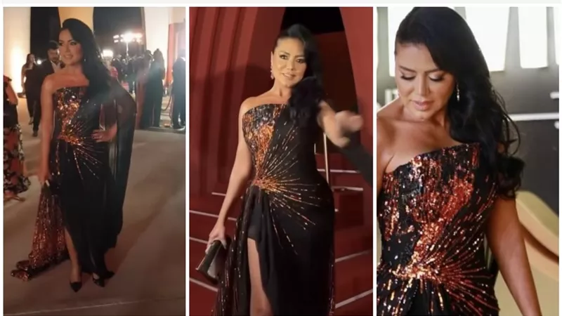 رانيا يوسف تشعل السوشيال ميديا بحضورها في مهرجان الجونة السينمائي (صور)