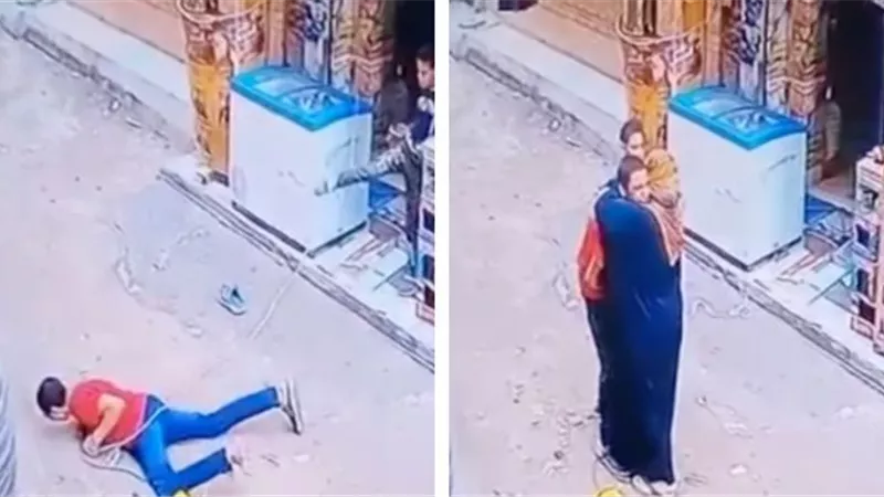 سوبر ماما.. أم تنقذ ابنها من الموت.. ونشطاء التواصل في ذهول (فيديو) 