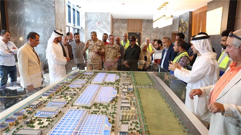 وفد إماراتي يزور محطة الدلتا الجديدة لمعالجة مياه الصرف الزراعى