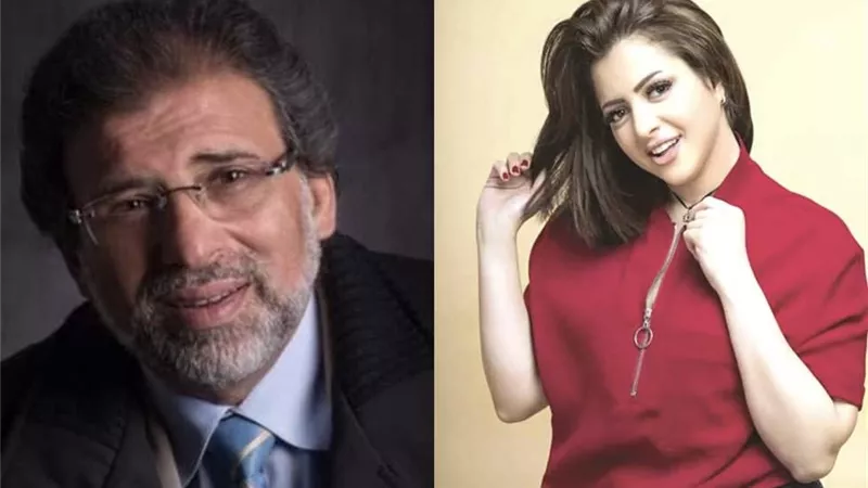 خالد يوسف في صدارة جوجل بسبب موقفه المحرج مع شبيهة منى فاروق