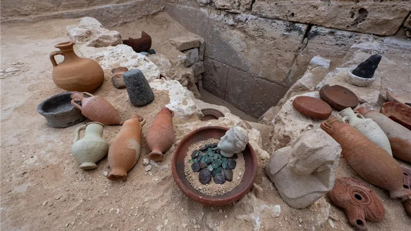 شاهد.. اكتشافات جديدة بمعبد تابوزيريس ماجنا غرب الأسكندرية
