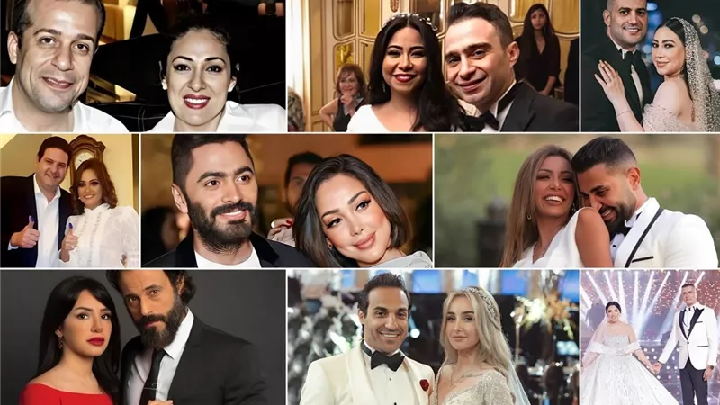 6 زيجات انتهت بالطلاق في الوسط الفني خلال 2024