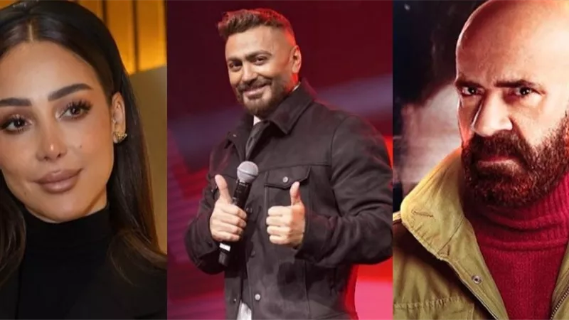 وصلة مزاح بين تامر حسني وبسمة بوسيل ومحمد سعد تشعل إنستجرام (صور)