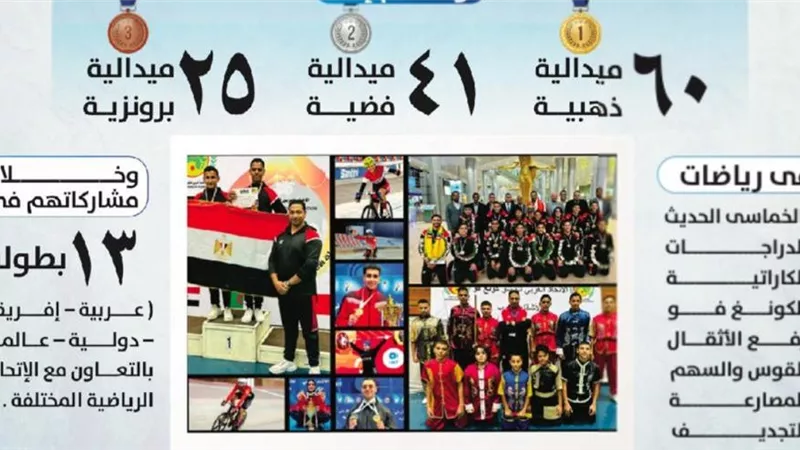  أبناء المؤسسات العسكرية الرياضية يحصدون العديد من الميداليات المتنوعة خلال الثلاثة أشهر الماضية