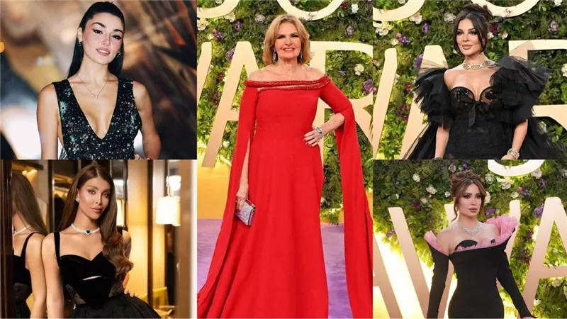 إطلالات المخمل تسيطر على أجواء حفل Joy awards 2025 (صور)