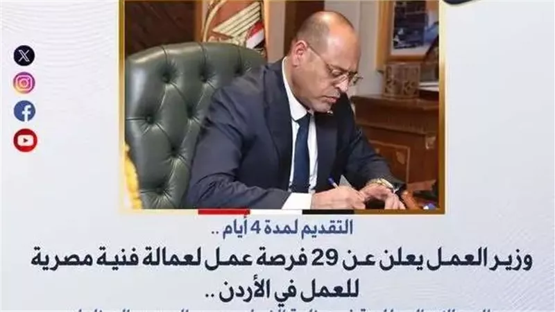 رواتب تصل لـ24 ألف جنيه.. وظائف للمصريين في الأردن (رابط التقديم)