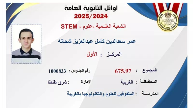 هدية غير عادية من والد الأول على مدارس المتفوقين بالثانوية العامة لنجله