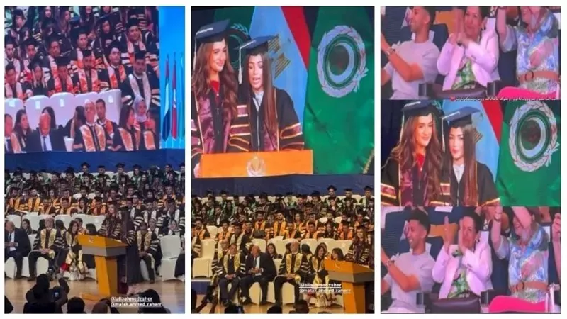 أحمد زاهر يحتفل بتخرج ابنتيه ملك وليلى في أجواء عائلية