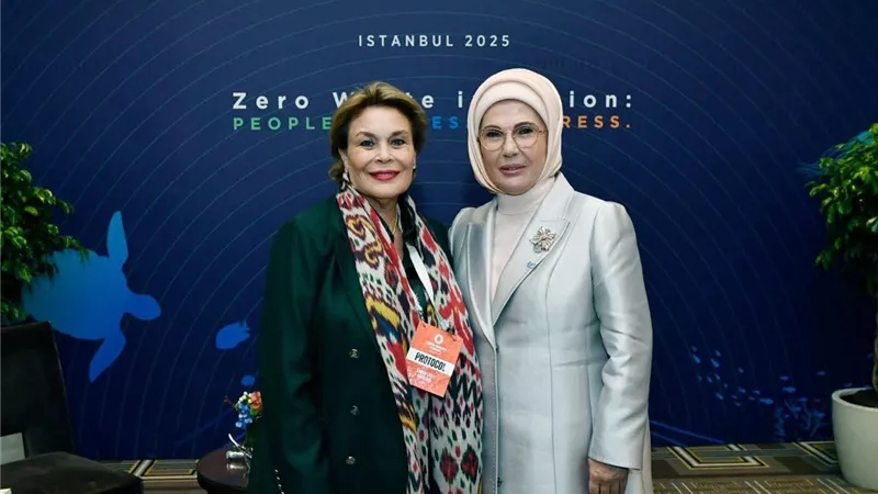 أمينة أردوغان تلتقي ممثلي 63 دولة في منتدى «صفر نفايات» بإسطنبول  بمشاركة راوية منصور
