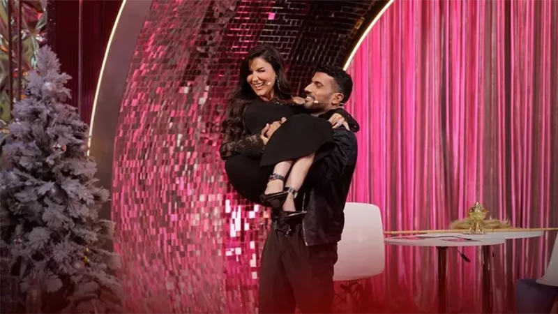 مي عمر مع زوجها محمد سامي يشعلان برومانسية برنامج 