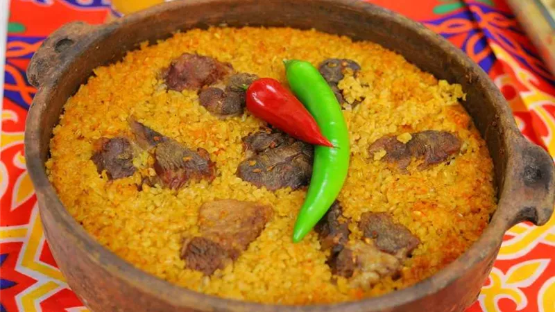 سهل  ولذيذ  .. طريقة عمل طاجن الفريك بالكبد والقوانص في مطبخك