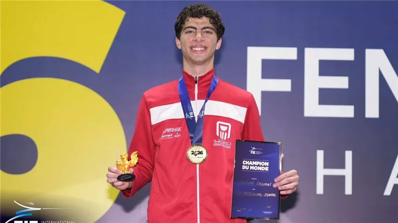 البطل المصري يوسف شامل يحصد ذهبية العالم للسلاح بالبرازيل