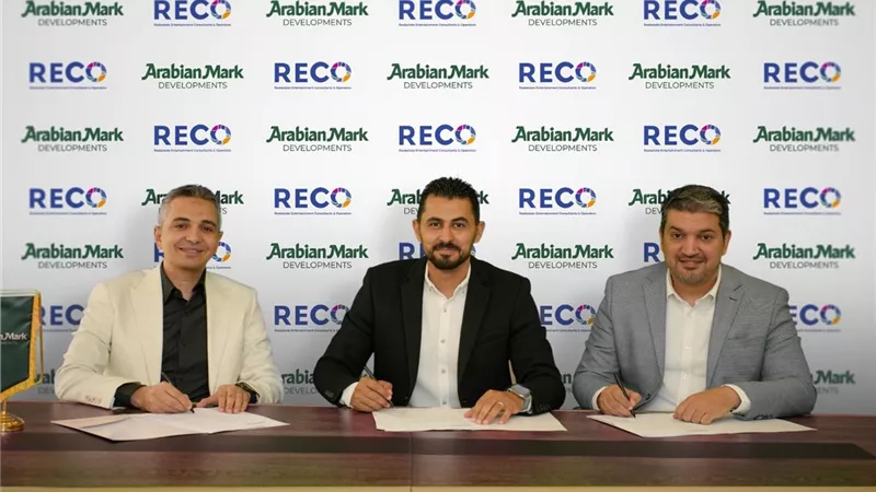 شركة «Arabian Mark Developments» تعلن عن تعاقد استراتيجي مع «RECO» بمشروع «REWAQ Residence»