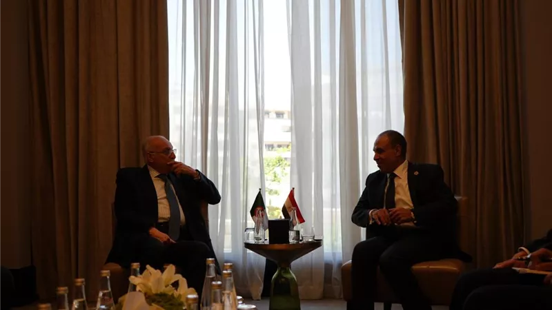 وزير الخارجية ونظيره الجزائري يؤكدان تعزيز التعاون الثنائي والتنسيق بشأن قضايا المنطقة