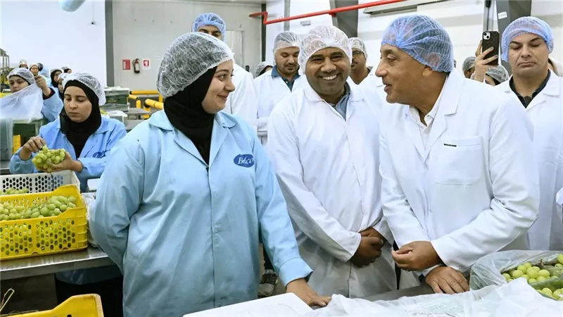 بالصور.. رئيس الوزراء يتفقد مزارع ومحطات فرز وتعبئة شركة 