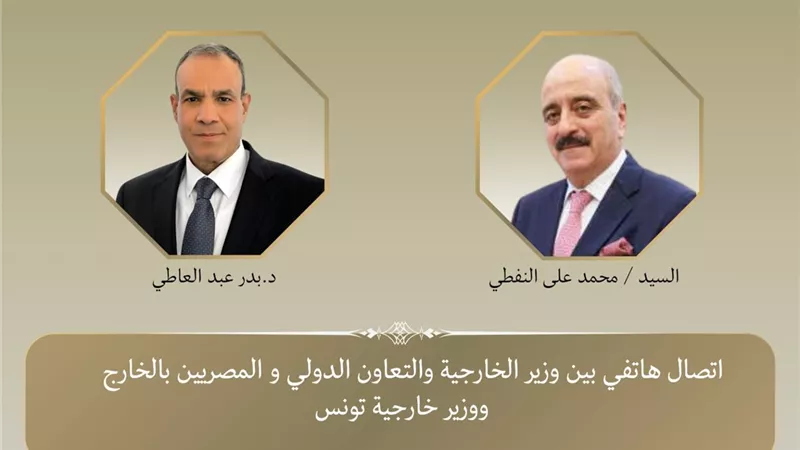 وزيرا خارجية مصر وتونس يبحثان تعزيز التعاون الثنائي وتنسيق المواقف بشأن تطورات المنطقة وليبيا