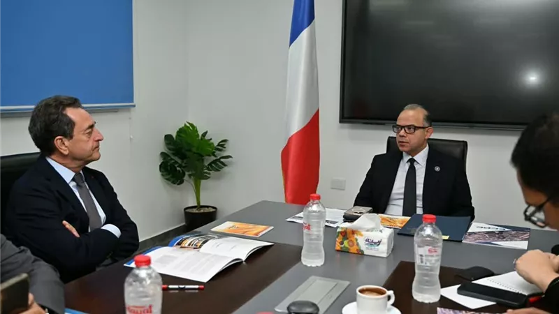  وزير الاستثمار والتجارة الخارجية يبحث مع السفير الفرنسي سبل تعزيز الاستثمارات وتعميق الشراكة الاقتصادية 