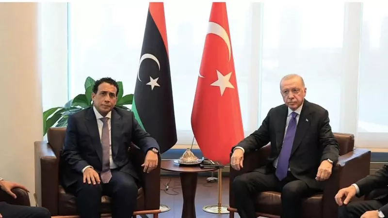 السفير الليبي يشارك في لقاء المنفي وأردوغان لبحث مستجدات الأوضاع وتعزيز العلاقات الثنائية