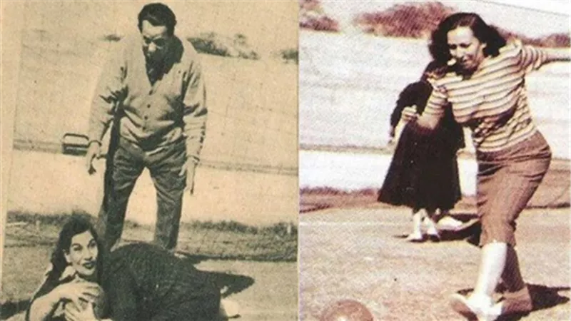 صورة نادرة لأمينة رزق وماري منيب كباتن مونديال شبرا بالثمانينيات