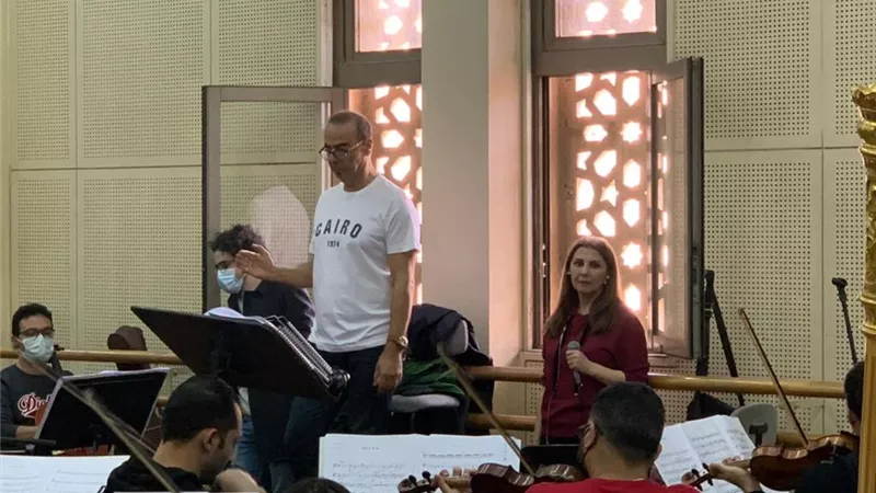 ماجدة الرومي تجري بروفات حفلها بدار الأوبرا المصرية (صور)