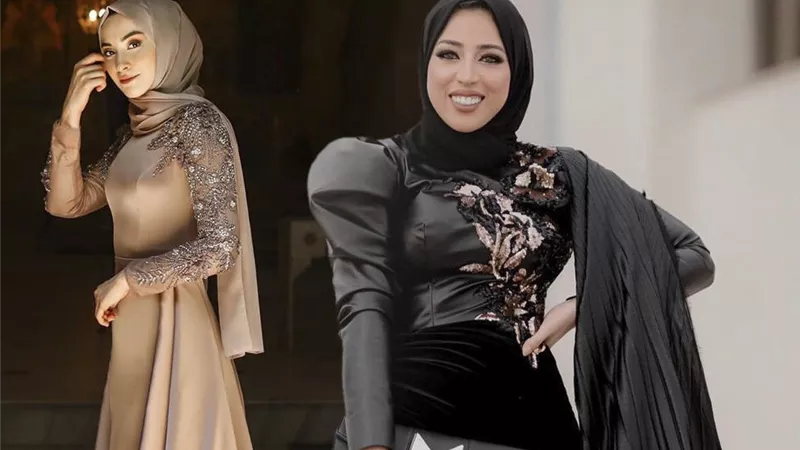 أحدث إطلالات فساتين السهرة للمحجبات2021.. «متحتاريش لو عندك مناسبة في العيد»