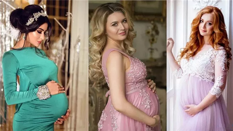 فساتين حوامل للسهرات مميزة وأنيقة تناسب موضة صيف 2021