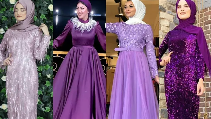 أبرزها «البنفسجي والرصاصي».. أجمل موديلات فساتين الخطوبة بأكمام طويلة
