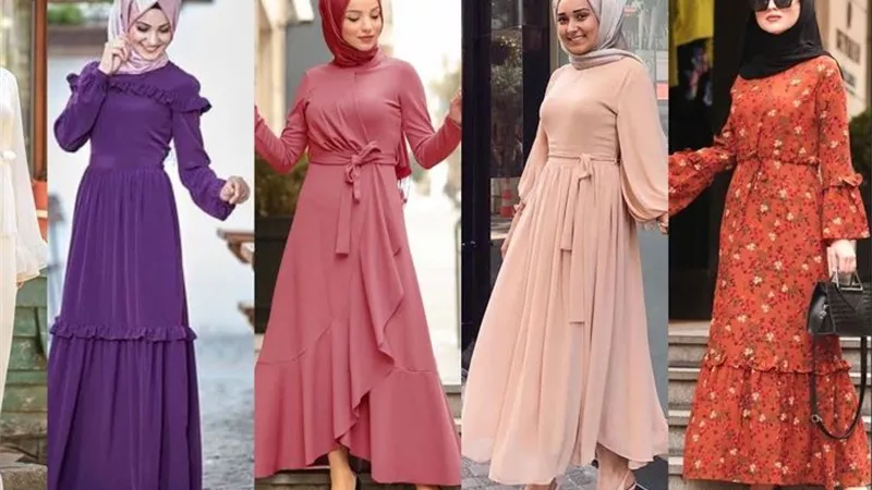 « مجسم وملفوف وجريء».. أحدث 9 موديلات فساتين الخروج للمحجبات 