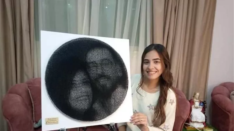 «مونيكا سليمان».. تستخدم المسامير والخيوط لتصميم لوحات ديكورية رائعة
