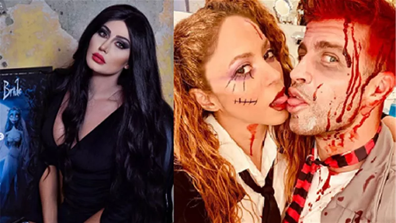 شاكيرا تشارك نجمة سورية الاحتفال بعيد الهالوين.. فيديو وصور