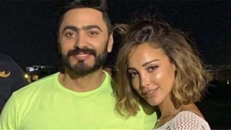 بسمة بوسيل وتامر حسني يستقبلان العام الجديد بطريقة خاصة.. فيديو