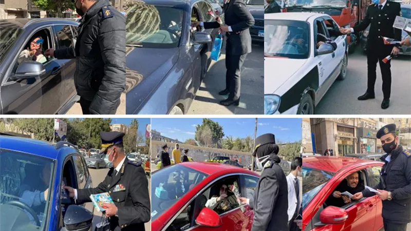 استمرارًا لاحتفالات عيد الشرطة.. توزيع الورد والهدايا واستخراج المستندات الشرطية بالمجان