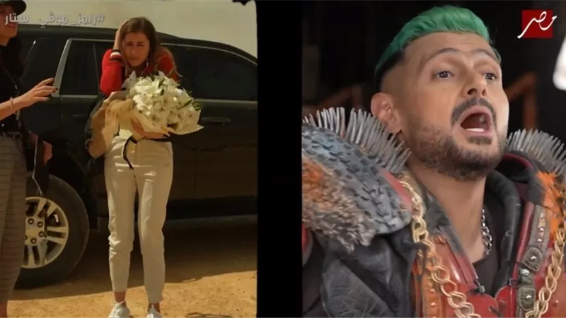 جسم عناب.. رامز جلال يتحرش بـ عائشة بن أحمد في «رامز موفي ستار»