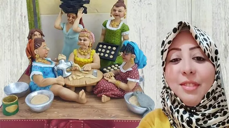 نحاتة بدرجة شيف.. نُهى تُبدع في «الكيك ديكوريشن» على هيئة تماثيل| صور
