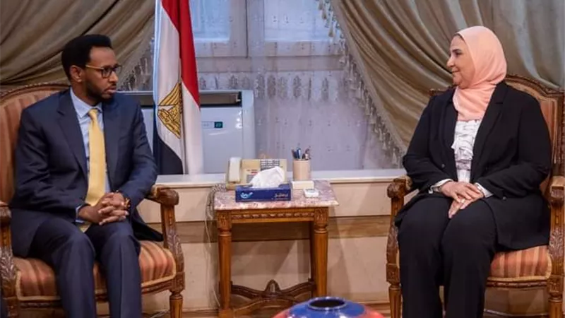 نيفين القباج تبحث مع وزير الشئون الاجتماعية الصومالي التعاون في مجالات الحماية الاجتماعية