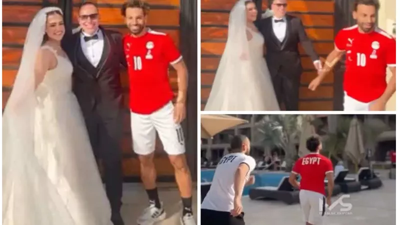 فيديو.. صلاح يفاجئ عروسين ويلتقط صورة معهما بـ