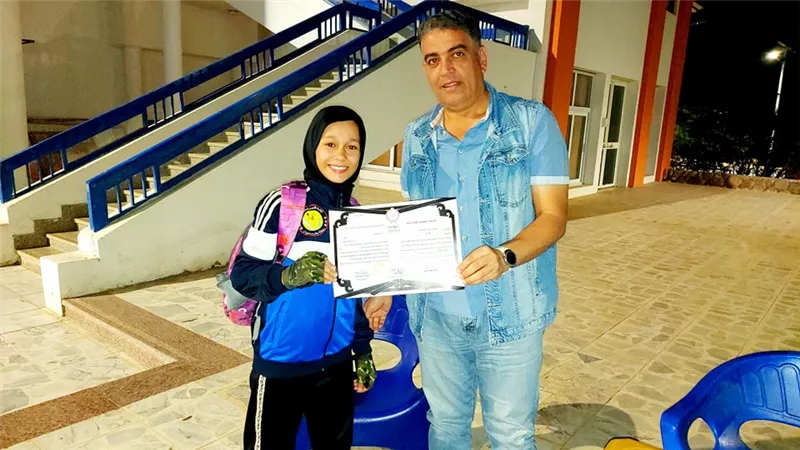 اتحاد الكاراتيه يمنح البطلة السيناوية جاسمين عمرو الحزام الأسود 