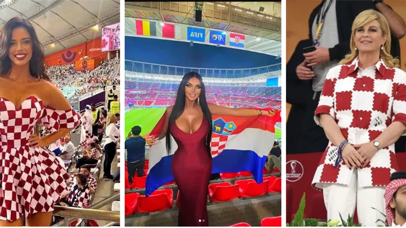 3 مشجعات كرواتيات خطفن الأنظار في مدرجات قطر