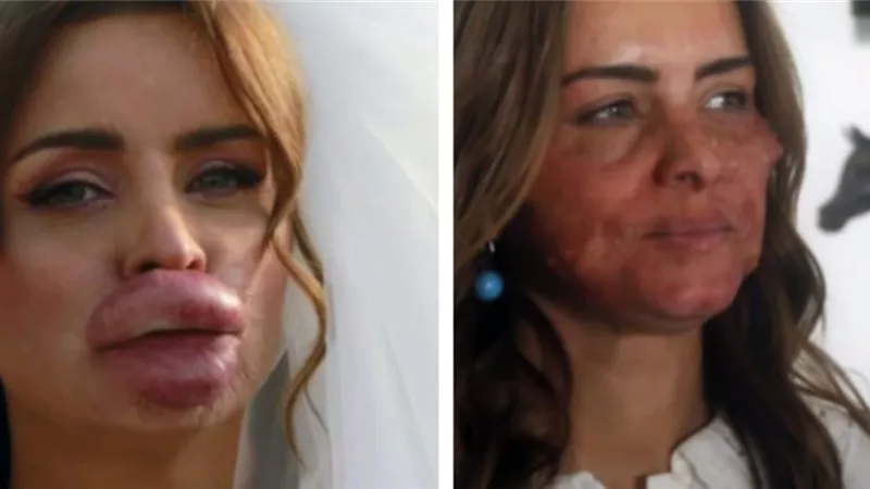 ما سبب ظهور الفنانة نور اللبنانية بتشوهات في الوجه؟!
