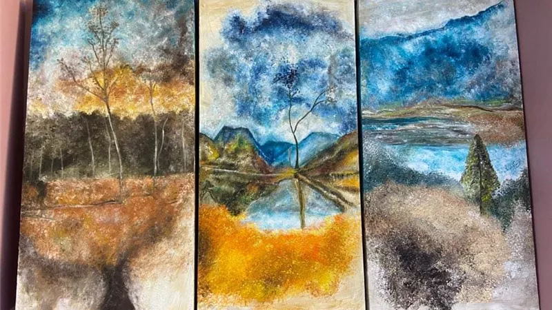« أنامل من ذهب» مارينا نبيل موهبة في الرسم وتصميم قطع الديكور اليدوية