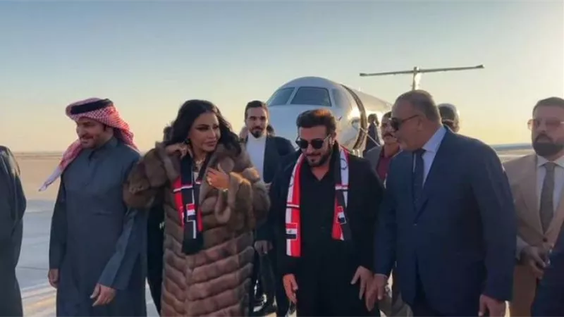 ماجد المهندس يسجد ويقبل أرض العراق فور وصوله مطار البصرة (فيديو)