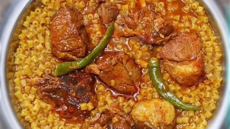 المكرونة المبكبكة