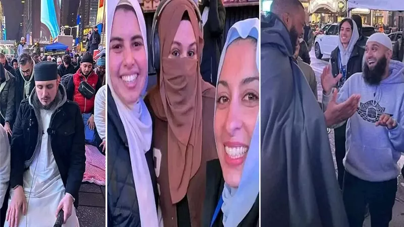 «الأولى في التاريخ» صلاة التراويح في تايمز سكوير أشهر ميادين نيويورك 