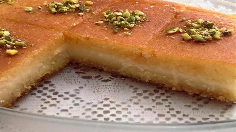 حلويات رمضان 2023| طريقة عمل البسبوسة بالقشطة 