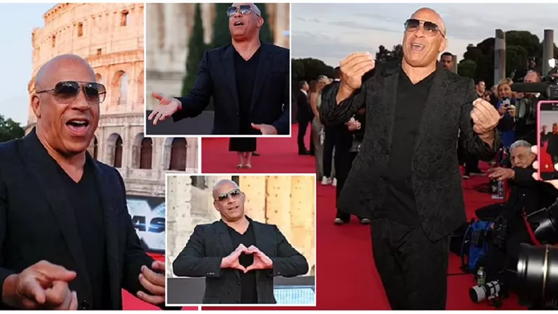 فين ديزل يهدي القلوب والقبلات لجمهوره في العرض الأول من فيلم Fast X