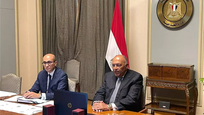 سامح شكرى يترأس الاجتماع الأول لإطلاق مجموعة قادة الأعمال لمؤتمر COP27