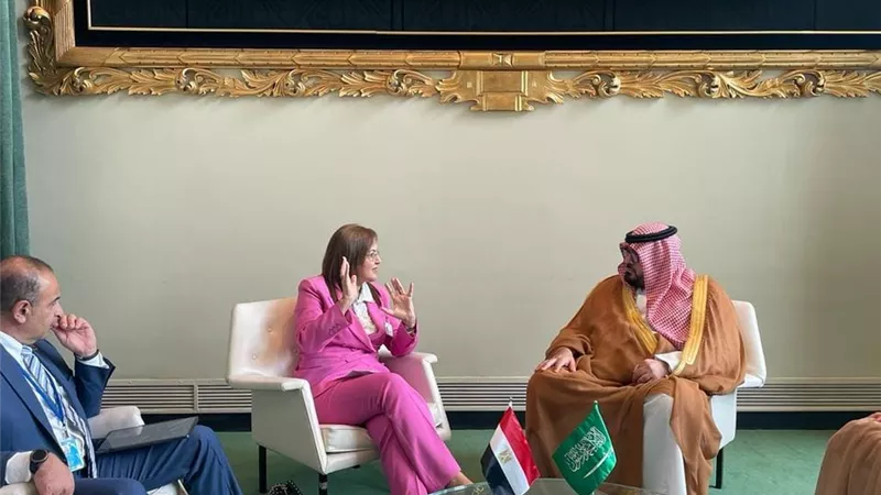 هالة السعيد تلتقي بوزير الاقتصاد والتخطيط السعودي في نيويورك 